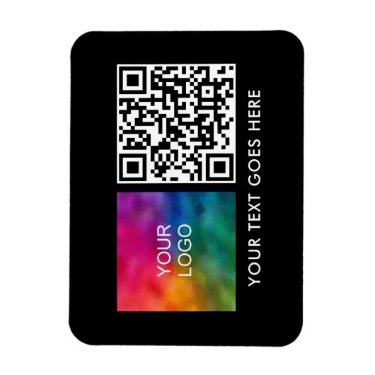 Magnet Flexible Code QR personnalisé Code-barres Nom du texte du l (Vertical)