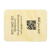 Magnet Flexible code QR personnalisé simple ajouter votre nom text (Horizontal)