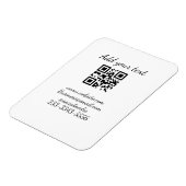 Magnet Flexible code QR personnalisé simple ajouter votre nom text (Côté Gauche)