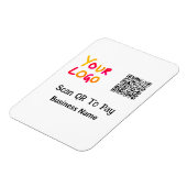 Magnet Flexible Code QR simple et minimal pour payer le nom de l'e (Côté Gauche)