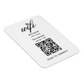 Magnet Flexible Code QR Wifi Mot de passe Internet Blanc Flexible (Côté Droit)