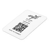 Magnet Flexible Code QR Wifi Mot de passe Internet Blanc Flexible (Côté Gauche)