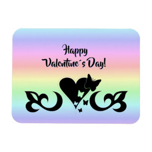 Magnet Flexible Coeur avec papillon et Lily