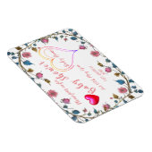 Magnet Flexible Coeur baby shower (Côté Droit)
