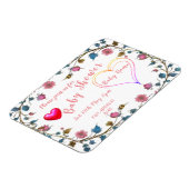 Magnet Flexible Coeur baby shower (Côté Gauche)
