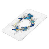 Magnet Flexible Coeur bijoux avec papillons Morpho (Côté Gauche)
