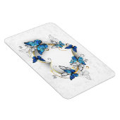 Magnet Flexible Coeur bijoux avec papillons Morpho (Côté Droit)