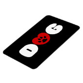 Magnet Flexible Coeur d'amour de chien (Côté Gauche)