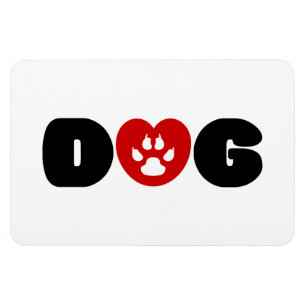 Magnet Flexible Coeur d'amour de chien