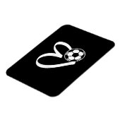 Magnet Flexible Coeur de balle de football (Côté Gauche)