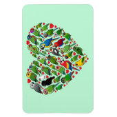 Magnet Flexible Coeur de perroquet (Vertical)
