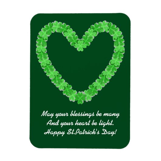 Magnet Flexible Coeur De Shamrock (Vertical)