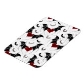 Magnet Flexible Coeur d'Halloween avec ailes de chauve-souris noir (Côté Gauche)