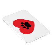 Magnet Flexible Coeur Empreinte de patte (Côté Droit)