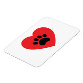 Magnet Flexible Coeur Empreinte de patte (Côté Gauche)