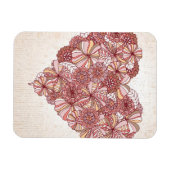 Magnet Flexible Coeur en fleurs dessinées à la main (Horizontal)