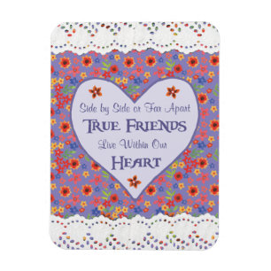 Magnet Flexible Coeur Inspiration Amitié Citation Aimant Fridge