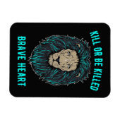Magnet Flexible Coeur Lion brave (Horizontal)