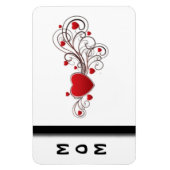 Magnet Flexible Coeur mis en rouleau (Vertical)