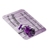 Magnet Flexible Coeur pourpre de pivoine personnalisée (Côté Droit)