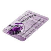 Magnet Flexible Coeur pourpre de pivoine personnalisée (Côté Gauche)