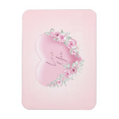 Magnet Flexible Cœur rose de la Saint-Valentin (Vertical)