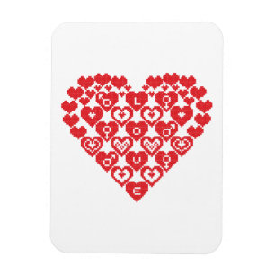 Magnet Flexible COEUR rouge des coeurs