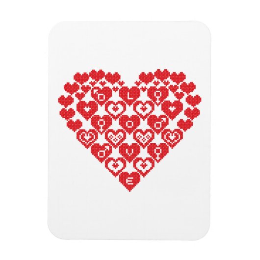 Magnet Flexible COEUR rouge des coeurs (Vertical)