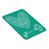 Magnet Flexible Coeur verrouillé et clé sur Arrière - plan vert ém (Côté Droit)
