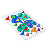 Magnet Flexible Coeurs colorés (Côté Droit)