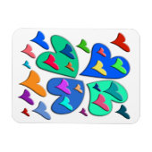 Magnet Flexible Coeurs colorés (Horizontal)