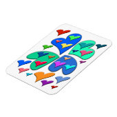 Magnet Flexible Coeurs colorés (Côté Gauche)