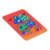 Magnet Flexible Coeurs colorés (Côté Droit)