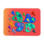 Magnet Flexible Coeurs colorés (Horizontal)