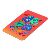 Magnet Flexible Coeurs colorés (Côté Gauche)