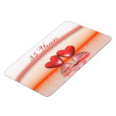 Magnet Flexible Coeurs coralliens du 35e anniversaire (Côté Gauche)