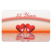 Magnet Flexible Coeurs coralliens du 35e anniversaire (Horizontal)