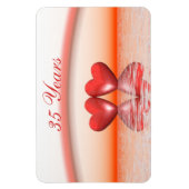 Magnet Flexible Coeurs coralliens du 35e anniversaire (Vertical)