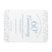 Magnet Flexible Cœurs d'amour pour la date d'anniversaire des 60 a (Horizontal)