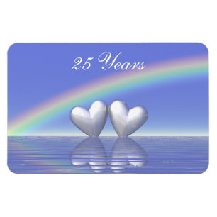 Magnet Flexible Coeurs d'argent du 25e anniversaire