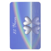 Magnet Flexible Coeurs d'argent du 25e anniversaire (Vertical)