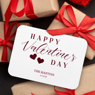 Magnet Flexible Cœurs de la Saint-Valentin en paillettes rouges jo