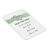 Magnet Flexible Coeurs Lime Personnalisés Enregistrer L'Aimant Dat (Côté Droit)