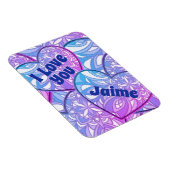 Magnet Flexible Coeurs Mandala Je Vous Aime (Côté Droit)