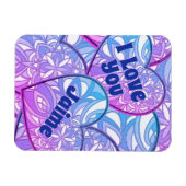 Magnet Flexible Coeurs Mandala Je Vous Aime (Horizontal)