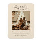 Magnet Flexible Coeurs Mariages boho rustiques (Vertical)