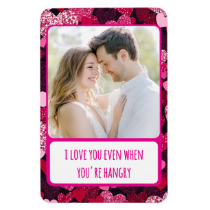 Magnet Flexible Coeurs rose brillant quand vous êtes en colère Fle