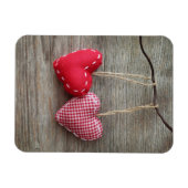 Magnet Flexible Coeurs rouges en bois Tableau 2 (Horizontal)