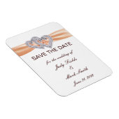 Magnet Flexible Coeurs Tangerine Personnalisés Enregistrer L'Aiman (Côté Droit)