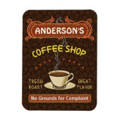 Magnet Flexible Coffee shop with Mug Create Your Own Personalized (Vertical)